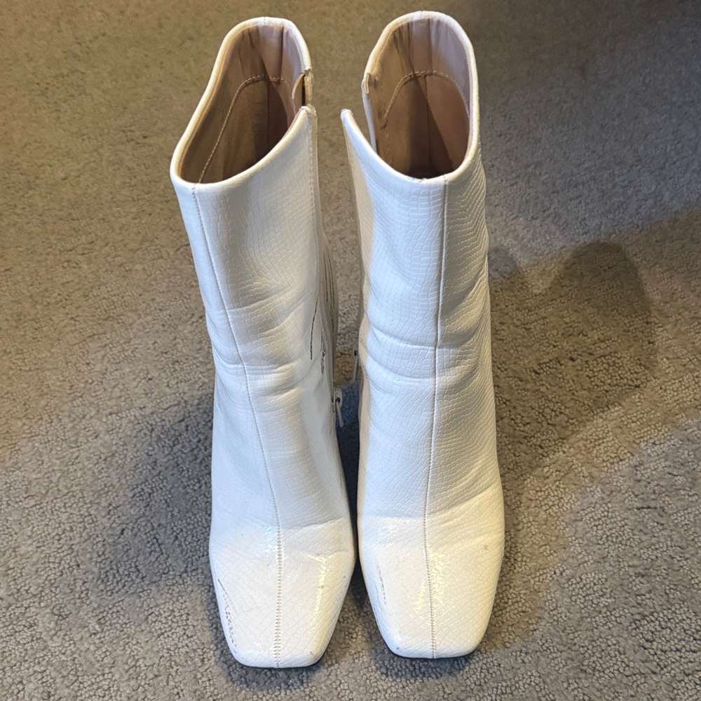 Mix No. 6 White Ankle Booties